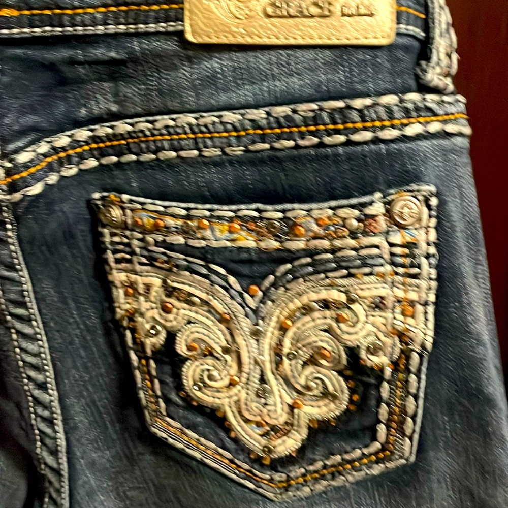 Embroidered Blue Jeans
